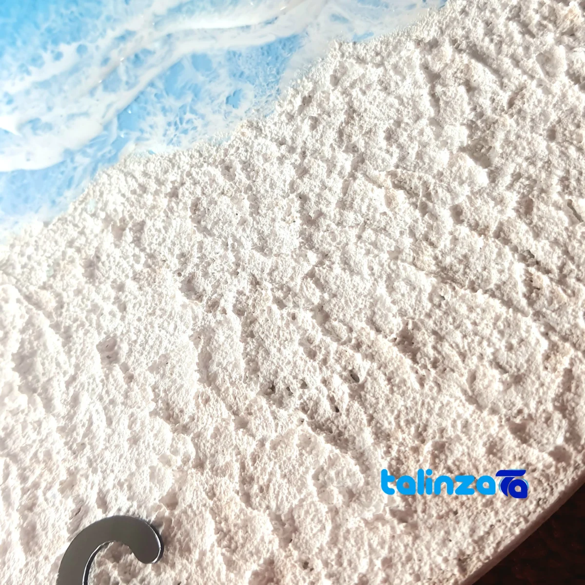Handcrafted Resin Wall Clock Beach Theme frame depth and profile (Side view)