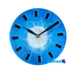 Ocean Island Resin Wall Clock thickness and build (Profile angle)