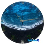 Profile angle of Ocean Shore Resin Wall Clock thickness and build
