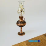 ZH Brass Round Oil Lamp Handcrafted Engraved Design label and packaging view)