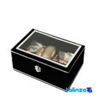 JK Brass Chocolate Bowl with Inlay Design label and packaging view)