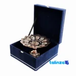 Packaging view of Negaristan Copper Candy Dish Diamond Cut label details and pack finish