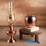 Naser al-Din Shah Brass Oil Lamp label and packaging view)