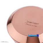 Packaging view of Zanjan Copper Coffee Pot Handcrafted Artistry 21x11x9. label and