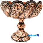 Copper Fruit Bowl Diamond Cut Model 30 28 x label and packaging view)