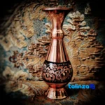 Packaging view of Ja1601 Copper Vase Diamond Cut 6.5 x label details and pack finish