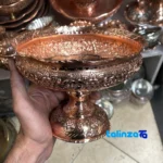 Packaging view of Copper Chocolate Bowl Handcrafted Unique Design label and