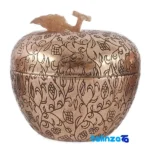 Packaging view of ZH224 Copper Apple-Shaped Candy Dish label and