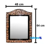 Packaging view of Copper Mirror Candleholder Royal Diamond Set 72 x 22 label and