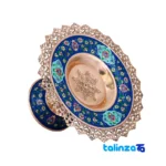 Packaging view of Pardaz Copper Dessert Plate Model 4084 label and