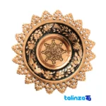 Packaging view of Copper Diamond Cut Dessert Plate L04 label and
