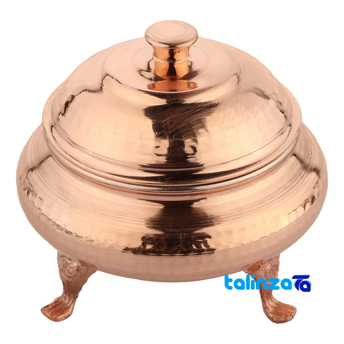 Zanjan Copper Sugar Bowl Handcrafted Engraving - Packaging view showing label and