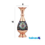 Packaging view of Faraz Honar Copper Vase Handcrafted Artistry label and