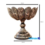 Packaging view of Fakher Copper Fruit Bowl Diamond Engraved label and