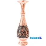 Diamond Cut Copper Vase Set - Handcrafted Elegance label and packaging view)