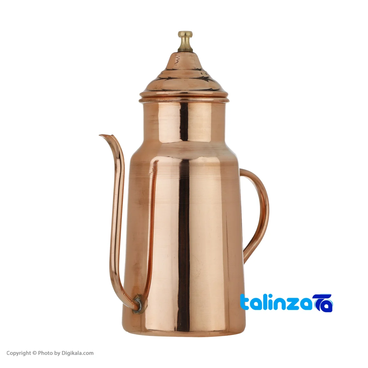 Zanjan Copper Oil Can with Handle label and packaging view)