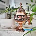 Isfahan Copper Chocolate Bowl Diamond Cut - Packaging view showing label and