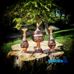 Diamond Cut Copper Vase label and packaging view)