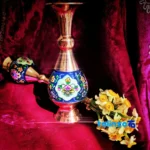 Packaging view of Pardaz Copper Vase Set Elegant Design label and