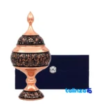 Diamond Cut Copper Chocolate Bowl Floral Design label and packaging view)