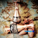 Diamond Cut Copper Vase - Elegant Decor label details and pack finish (Packaging view)