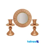 ZH223 Copper Mirror and Candle Holder Set - Elegant Design label packaging view)