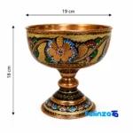 Packaging view of Diamond Engraved Copper Nut Bowl label and