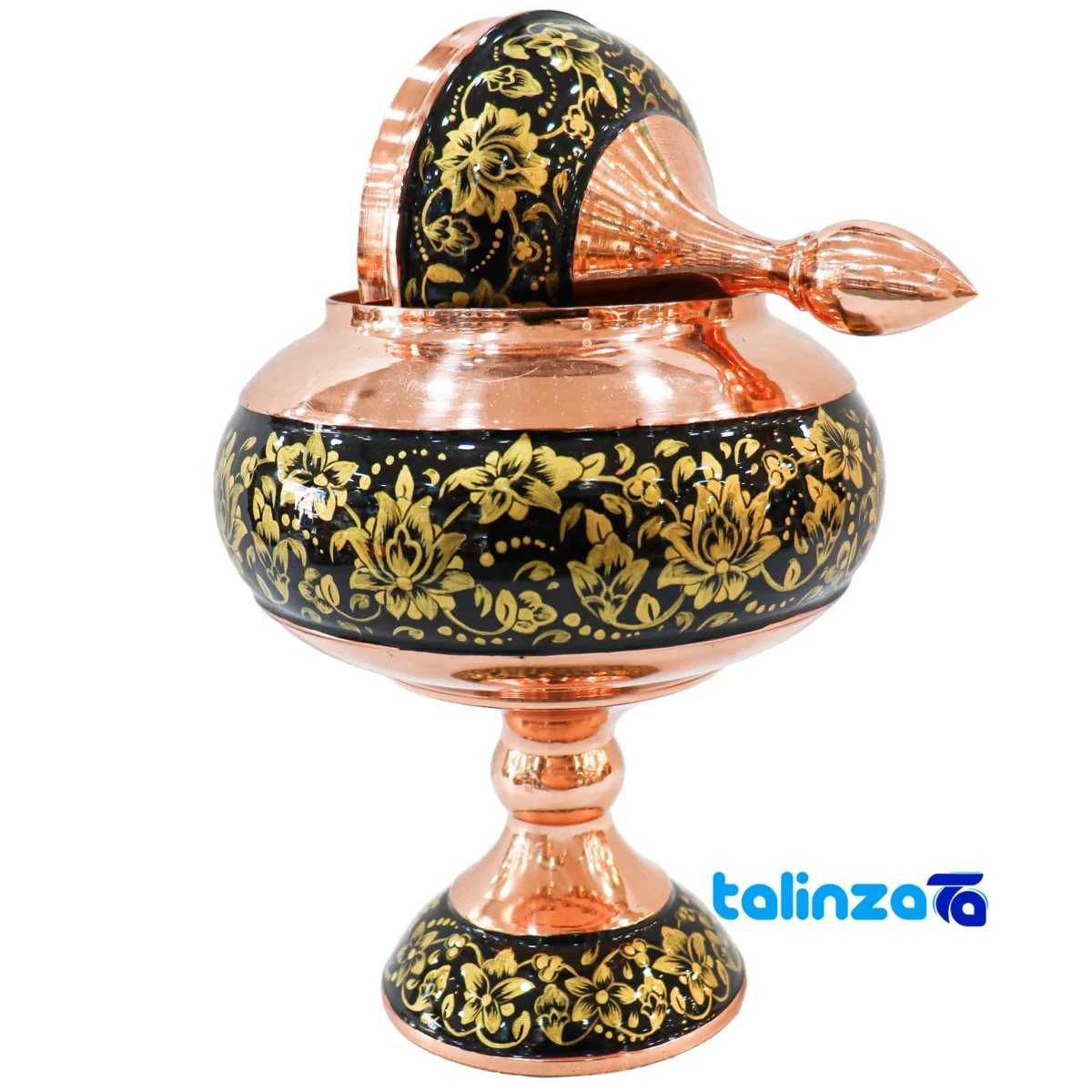 Persian Copper Chocolate Bowl Handcrafted Design 13x13x26 cm label details and pack finish (Packaging view)