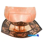 Diamond Cut Copper Bowl and Plate Set 23x23x13 cm - Packaging view showing label