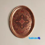 VT Brass Tray Floral Design 13x17x1 cm - Packaging view showing label and