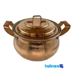 Copper Pot Model Golabi Handcrafted Finish 14 x 16 - Packaging view showing label and