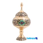Diamond Cut Copper Candy Dish - Packaging view showing label and