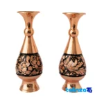 Diamond Cut Copper Vase Set - Elegant Design saffron strand quality (Close-up)