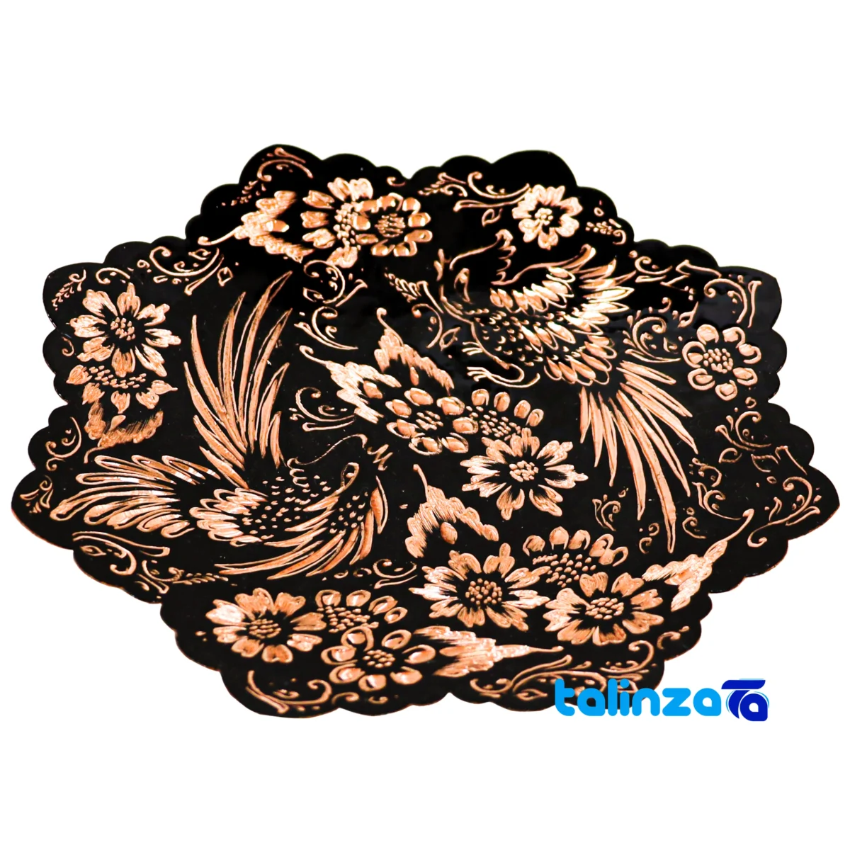 Handcrafted Copper Plate Elegant Design - Two Birds label details and pack finish (Packaging view)