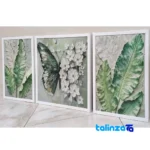 Packaging view of Modern Decorative Butterfly and Leaf Wall Art Set label