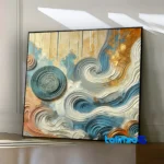 Modern Decorative Wall Art Black Frame label and packaging view)