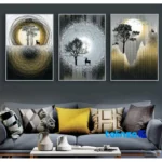 Decorative Wall Art Set 3 Pieces - Packaging view showing label and
