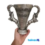 Packaging view of Persian Riton Ram Statue Traditional Design label and