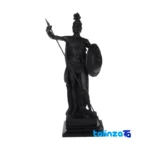 Packaging view of Alexander Bronze Statue with Stone Base label and