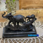 K200 Elephant Statue Bronze Unique Design - Packaging view showing label and