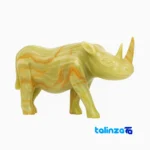 Packaging view of Classic Rhino Marble Sculpture label and