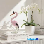 Elegant Stork Sculpture Modern Design - Packaging view showing label and