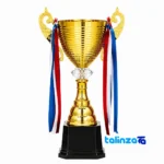 Packaging view of IR034 Trophy Model Sculpture Set - Modern Design Sculptural label and
