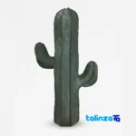 Papier Mache Cactus Sculpture Unique Design - Packaging view showing label and