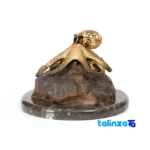 Packaging view of Octopus Statue Modern Design Unique Home Decor label and