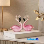 Swan Decorative Sculpture Set - Modern Design - Packaging view showing label and