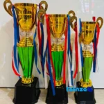 Packaging view of Tandis Trophy Model Set - Modern Design Figurative Statue label and