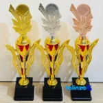 IR044 Trophy Cup Model Sculpture Set of 3 label and packaging view)
