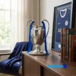 Champions League Trophy Model Sculpture Modern Design label and packaging view)