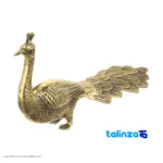 Close-up of Peacock Statue Set Decorative Art Piece saffron strand quality